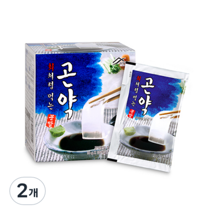밀양한천 회처럼 먹는 곤약분말, 100g, 2개