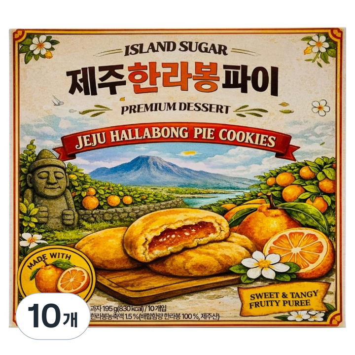 아일랜드슈가 제주한라봉파이, 10개, 195g