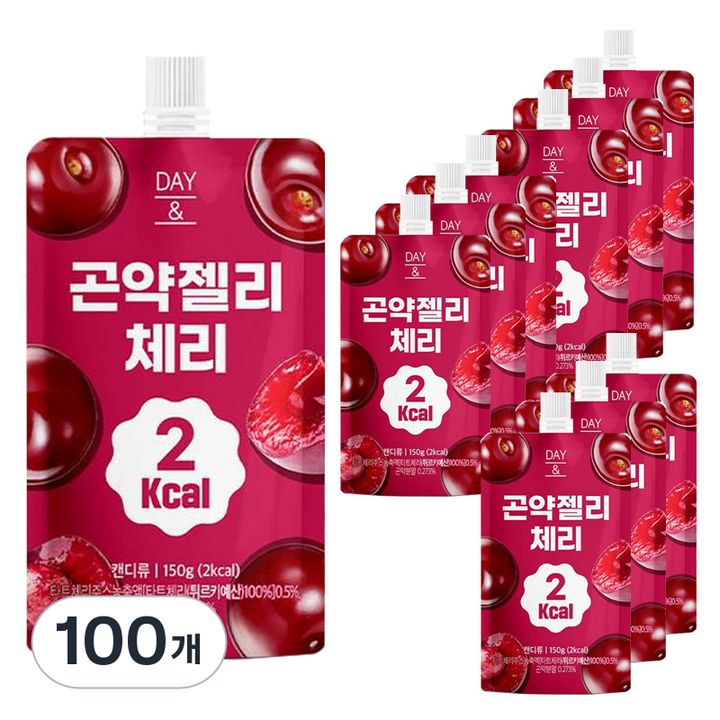 데이앤 2칼로리 곤약젤리 체리, 150g, 100개