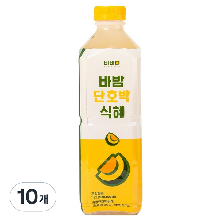 바밤 단호박 식혜, 1.2L, 10개
