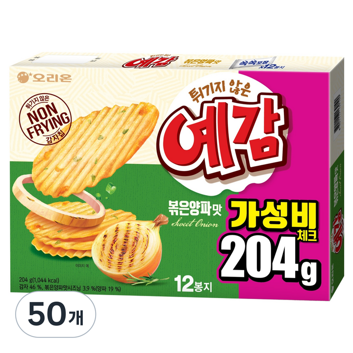 오리온 예감 볶은양파 12p, 204g, 50개