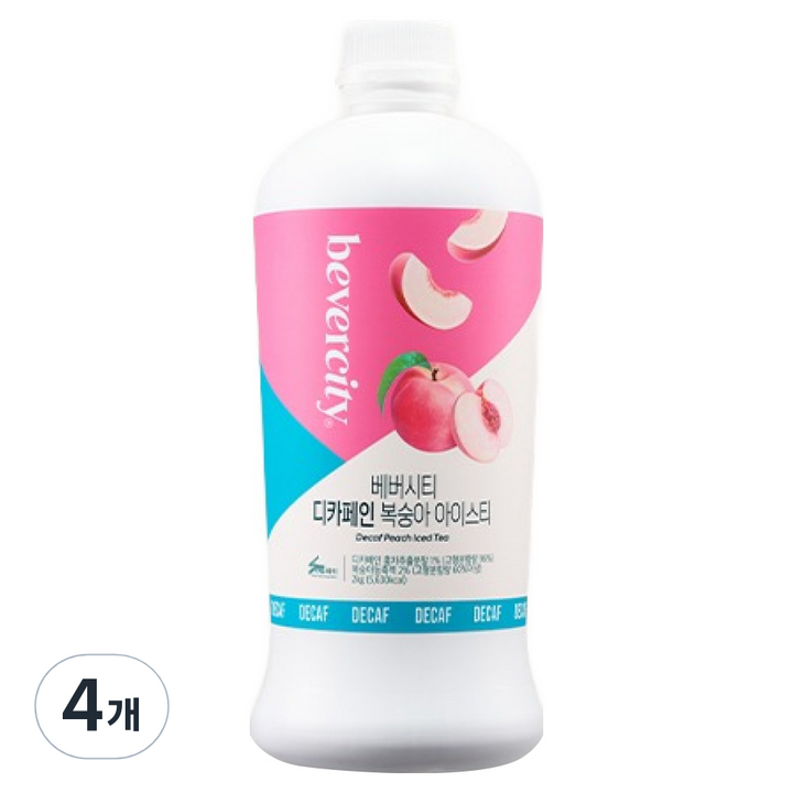 베버시티 세미 디카페인 복숭아 아이스티, 4개, 2kg