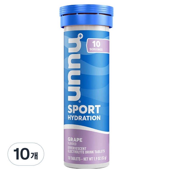 Nuun 스포츠 하이드레이션 포도향, 52g, 10개