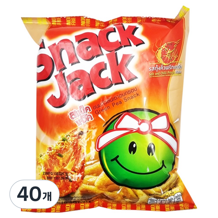 스낵잭 그린피 스낵 프런 플레이버, 62g, 40개
