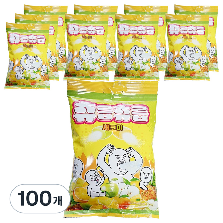 츄잉캔디 츄릅츄릅 새코미, 75g, 100개