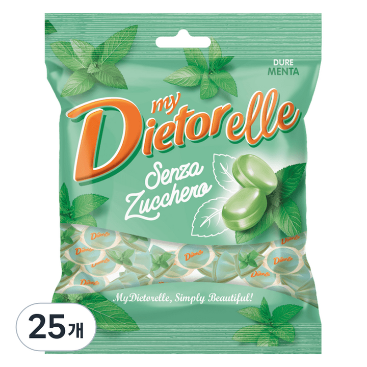 디에토렐레 무설탕 캔디 민트, 70g, 25개