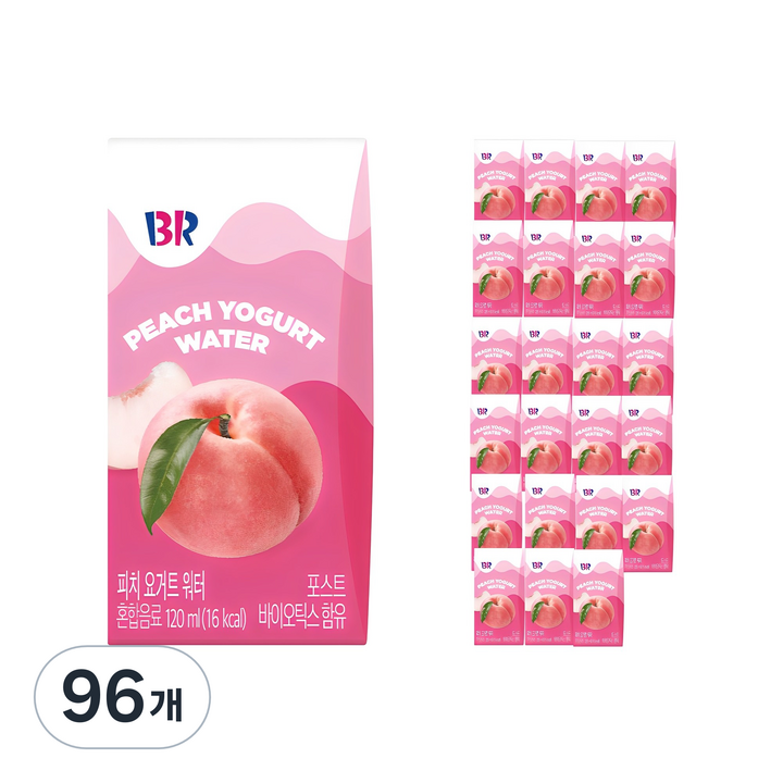 배스킨라빈스 피치 요거트 워터, 120ml, 96개