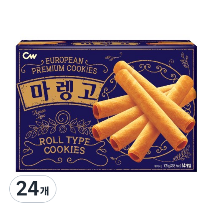 청우식품 마렝고 과자, 105g, 24개