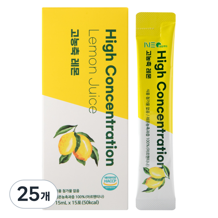 도투락 고농축 레몬즙 원액 스틱형 15p, 225g, 25개