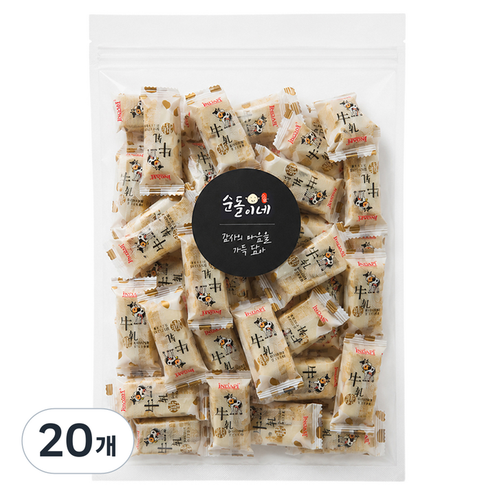 순돌이네 부드럽고 달콤한 땅콩누가캔디, 400g, 20개