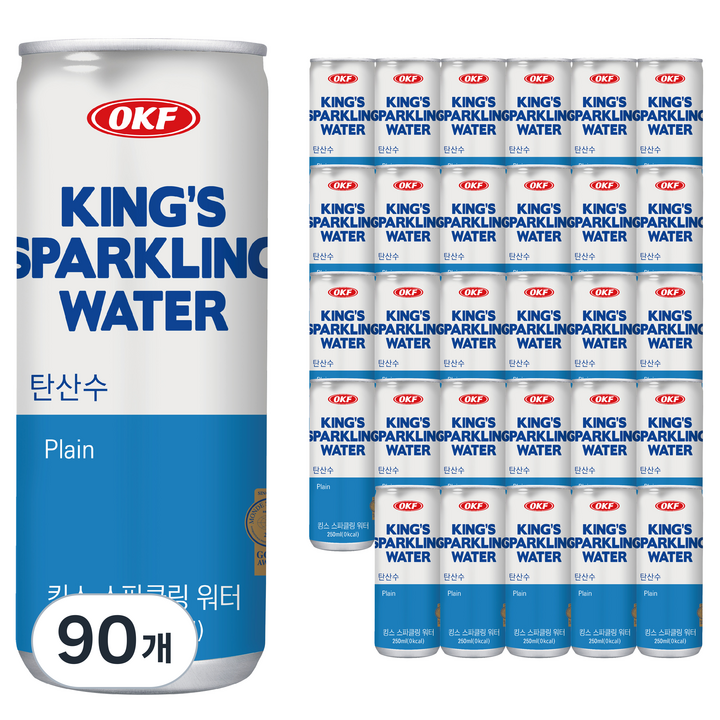 오케이에프 킹스 스파클링 워터, 90개, 250ml