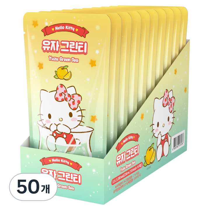 헬로키티 유자 그린티, 50개, 230ml