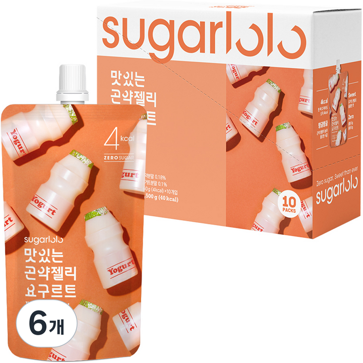 슈가로로 맛있는 요구르트 곤약젤리 10개입, 1.5kg, 6개
