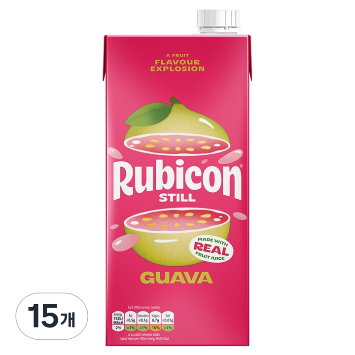 rubicon 구아바 열대과일주스, 1L, 15개