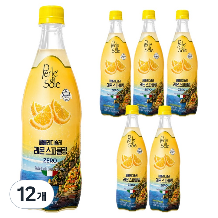 페를레디솔레 레몬 스파클링, 12개, 500ml