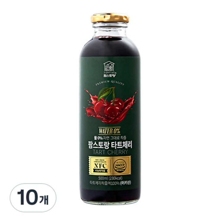 팜스토랑 타트체리 착즙 주스, 500ml, 10개
