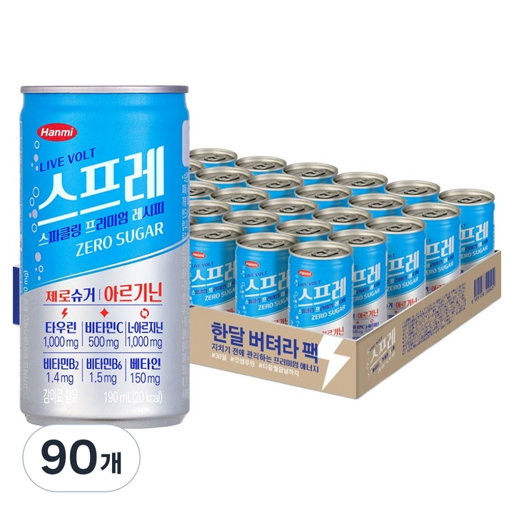 한미사이언스 스프레 스파클링 프리미엄 레시피, 90개, 190ml