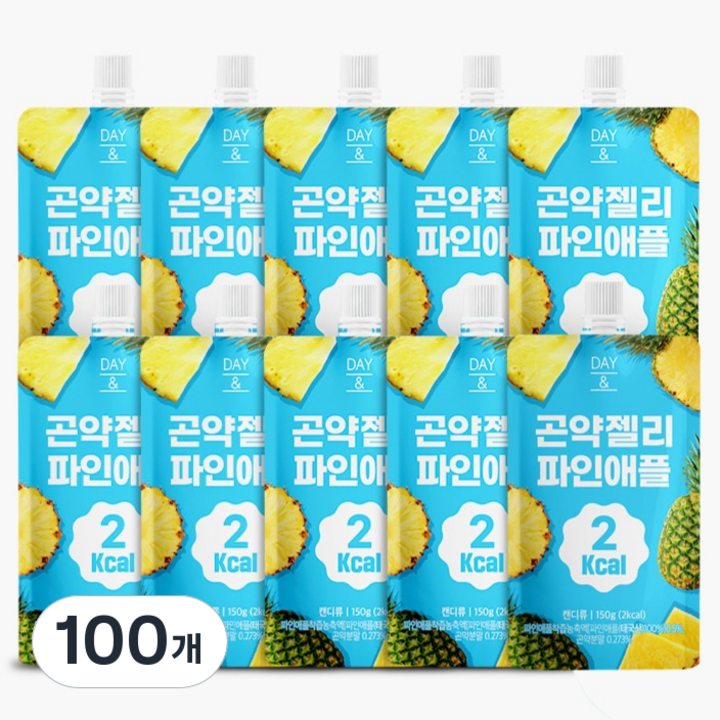 데이앤 곤약젤리 파인애플 2칼로리, 150g, 100개