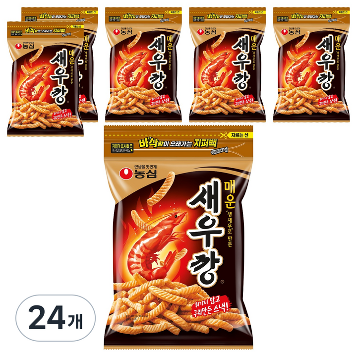 새우깡 매운새우깡, 400g, 24개