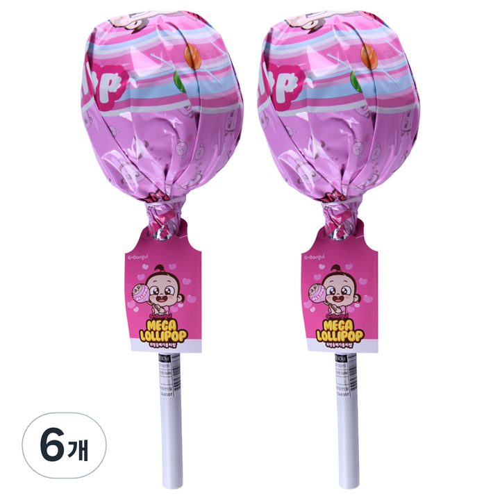 쥐방울 메가 롤리팝 15p 랜덤발송, 135g, 6개