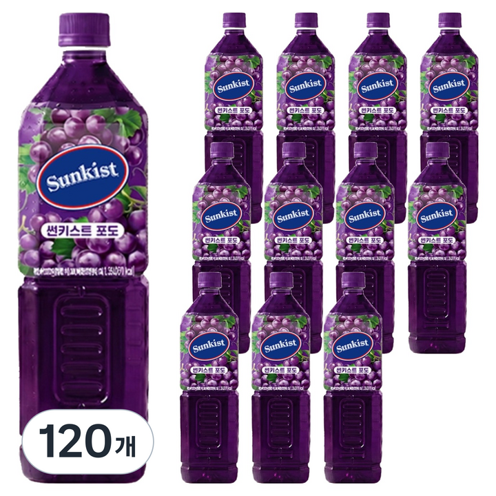 썬키스트 포도 주스, 1.35L, 120개