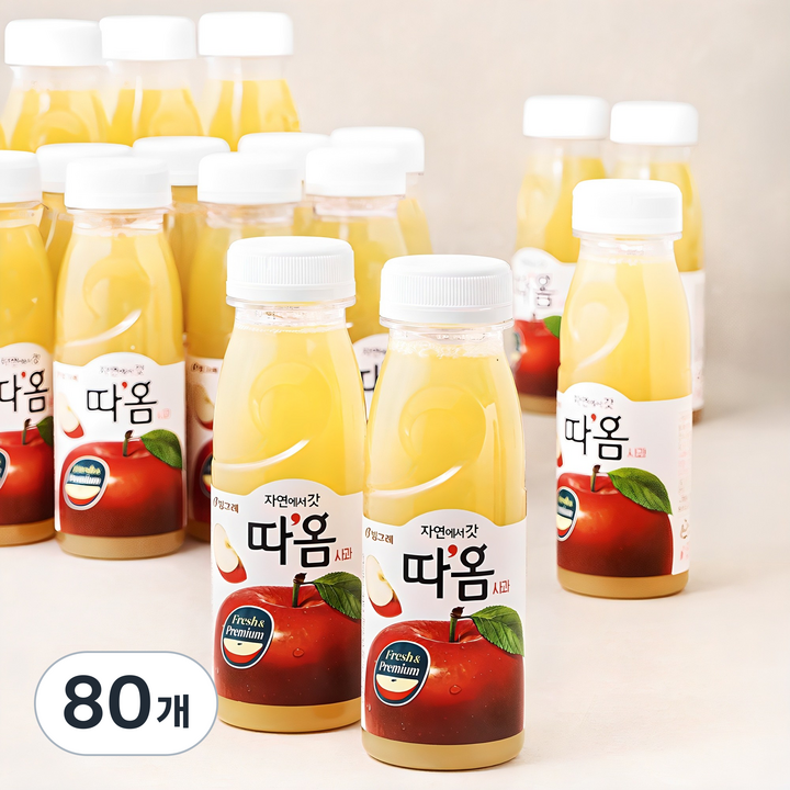 따옴 사과 주스, 235ml, 80개
