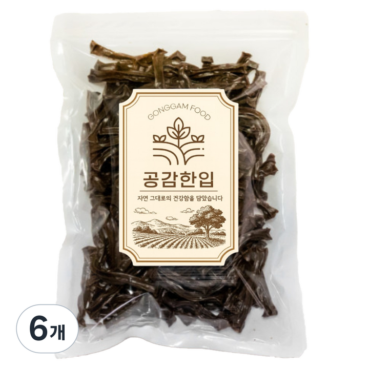 공감한입 도토리 건조 묵말랭이, 200g, 6개