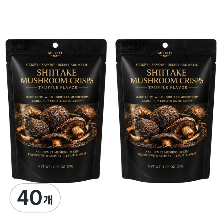 먹잇 트러플 표고버섯 과자, 40개, 30g