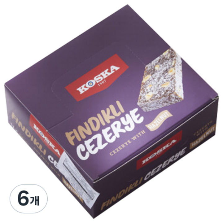 코스카 터키쉬딜라이트 시저리 위드 스낵바 헤이즐넛 12p, 480g, 6개