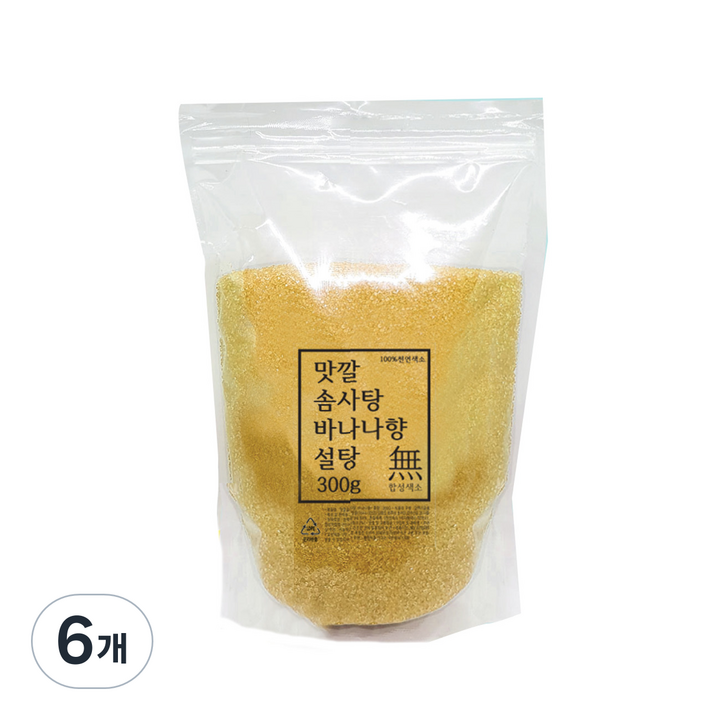 맛깔 바나나향 솜사탕 설탕 30인분, 300g, 6개