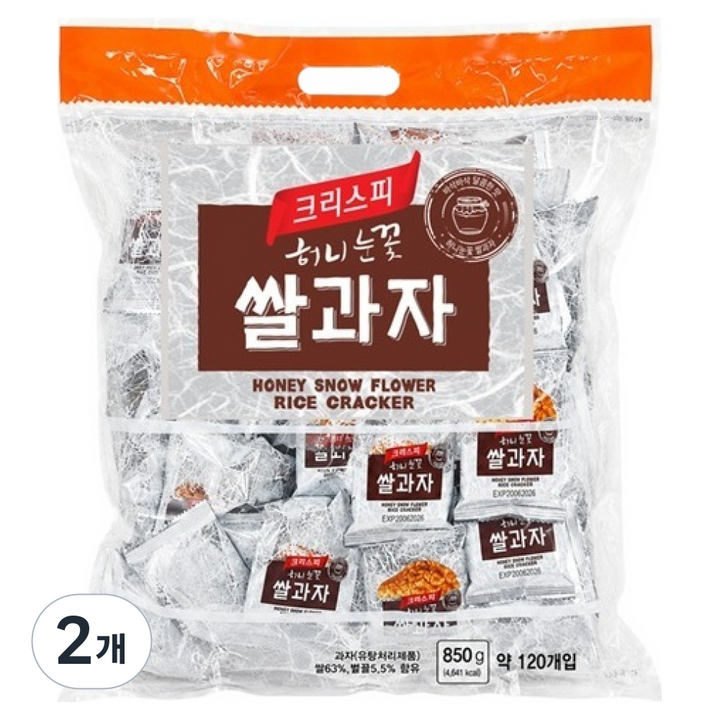크리스피 허니 눈꽃 쌀과자, 2개, 850g