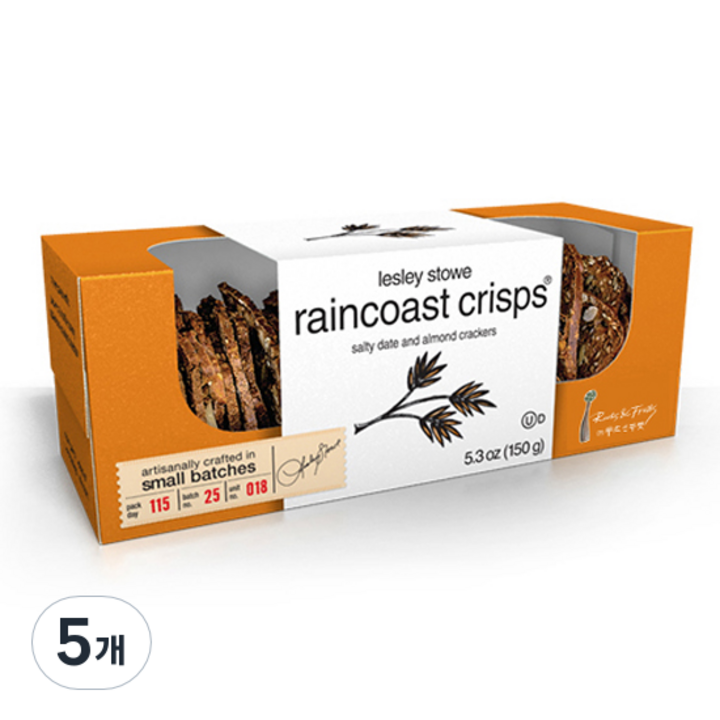 레슬리스토레인코스트크리스프 대추 앤 아몬드, 150g, 5개