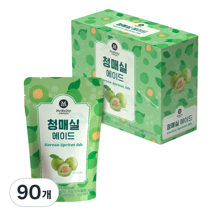 맥널티커피 청매실 에이드, 190ml, 90개