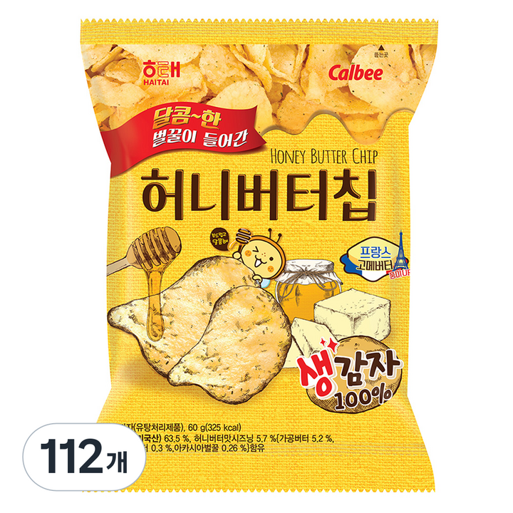 해태 허니버터칩, 60g, 112개