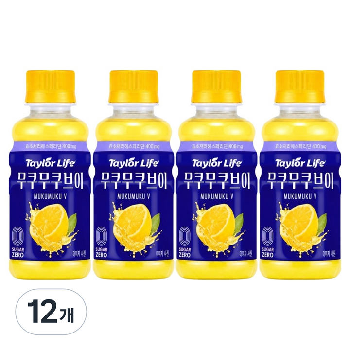 테일러라이프 무쿠무쿠브이 레몬, 12개, 180ml