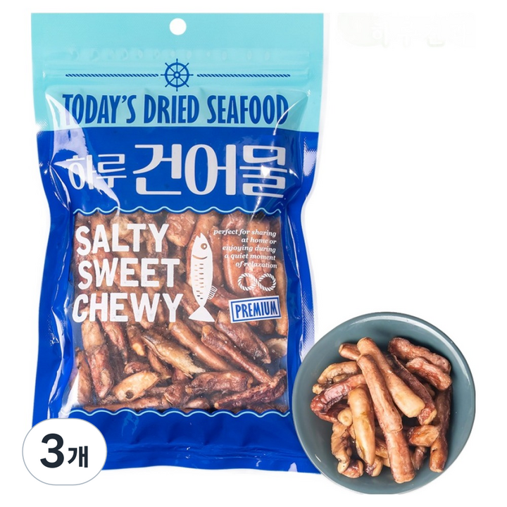 하루견과 크리스피 롱다리 오징어, 3개, 40g
