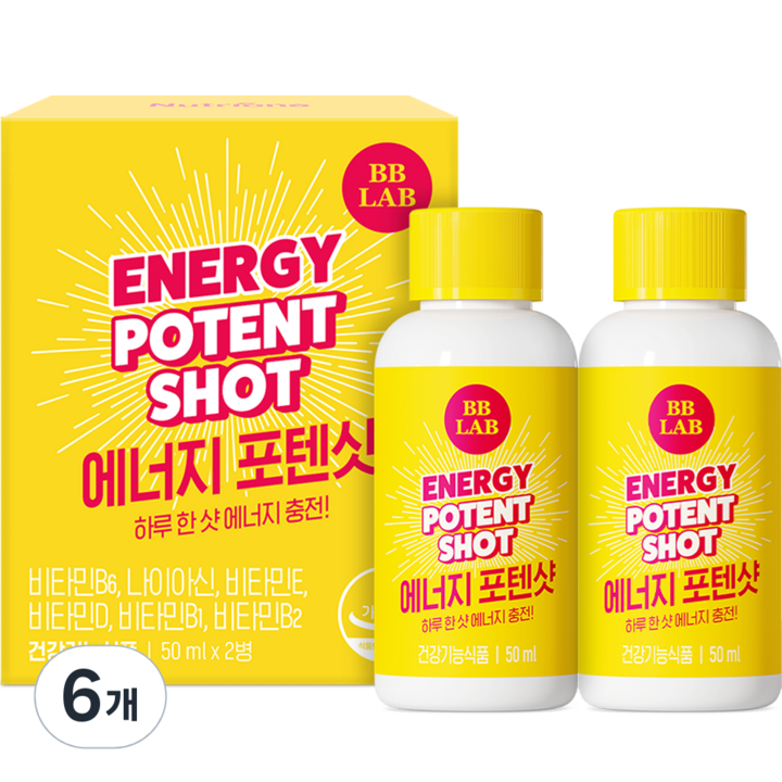 뉴트리원 비비랩 에너지 포텐샷 2p, 100ml, 6개