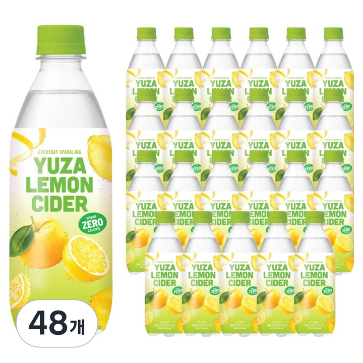 클룹 유자레몬 사이다 제로, 500ml, 48개