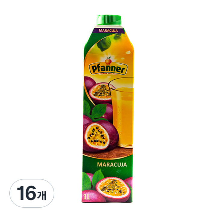 파너 패션후르츠 음료, 1L, 16개