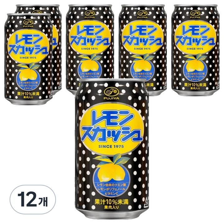 후지야 레몬 스쿼시, 350ml, 12개