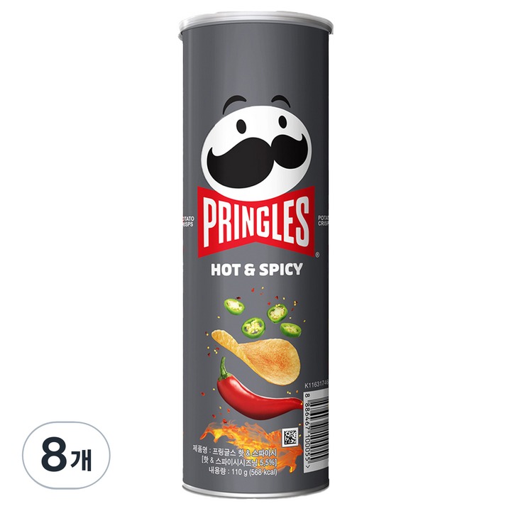 프링글스 매운맛, 110g, 8개