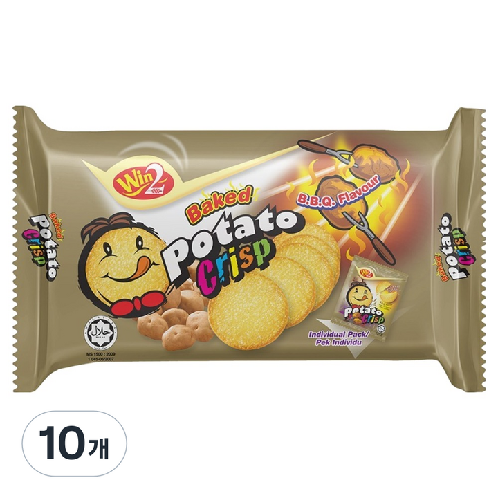 윈윈푸드 포테이토 크리스프 바비큐맛 5p, 75g, 10개