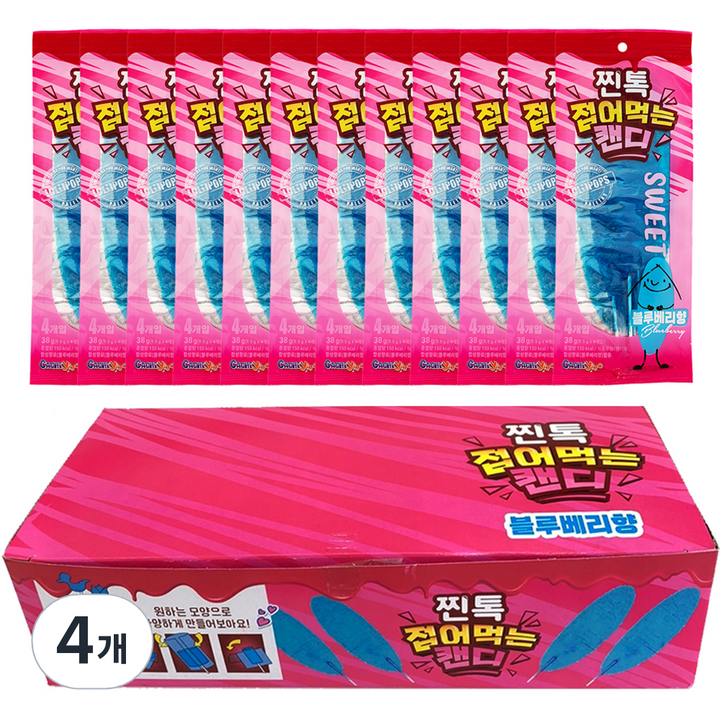 찐톡 접어먹는 캔디 블루베리 12p, 456g, 4개