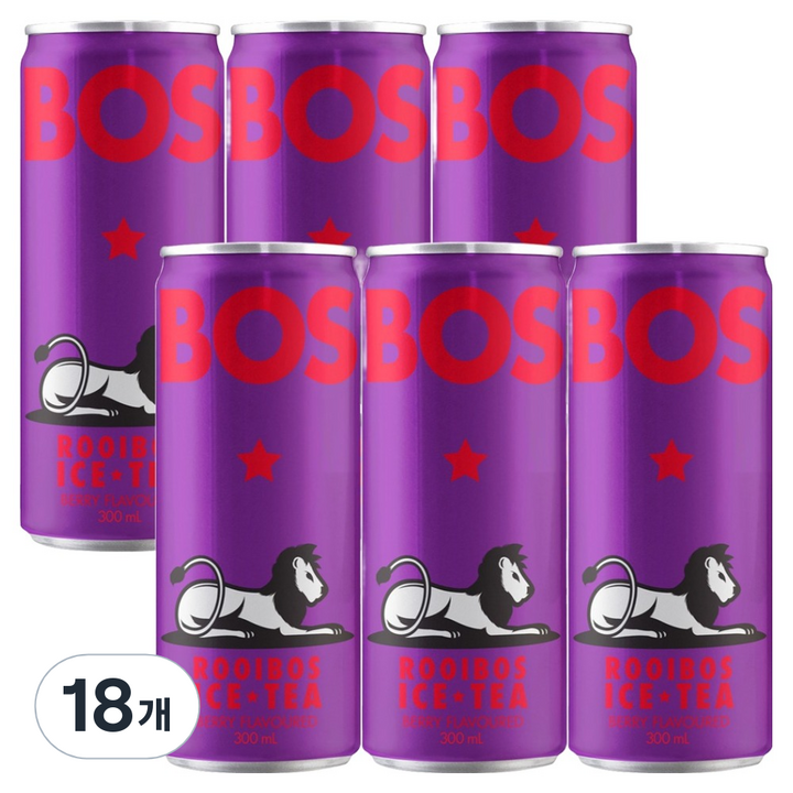 BOS 루이보스 아이스티 베리, 300ml, 18개