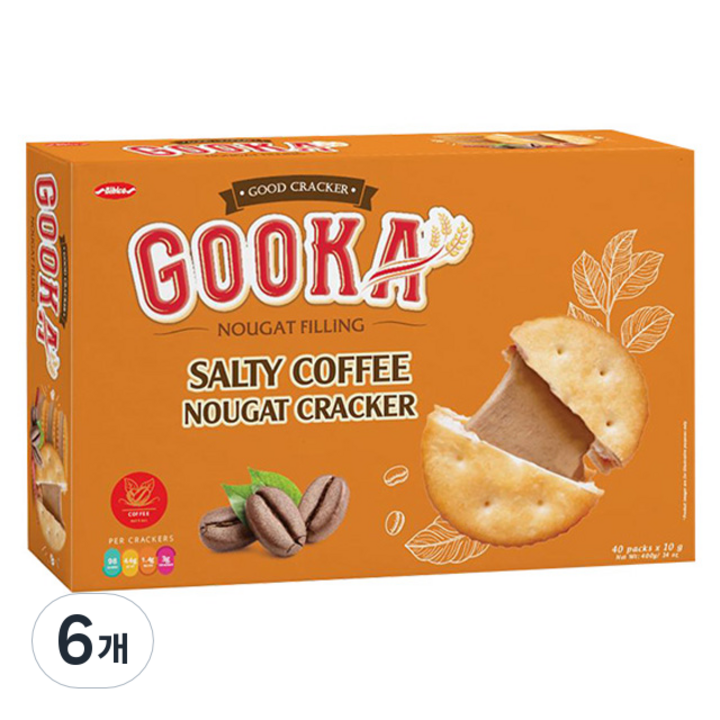 비비카 구카 솔티 커피 누가 크래커, 6개, 400g