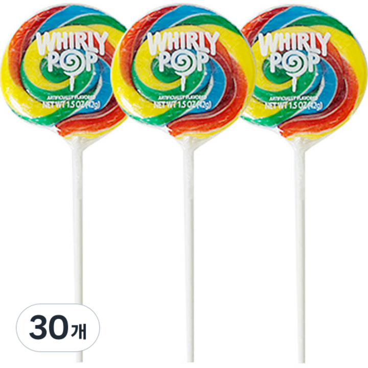 휘리팝 레인보우 롤리팝, 42g, 30개