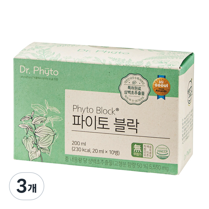 닥터파이토 파이토블락, 200ml, 3개