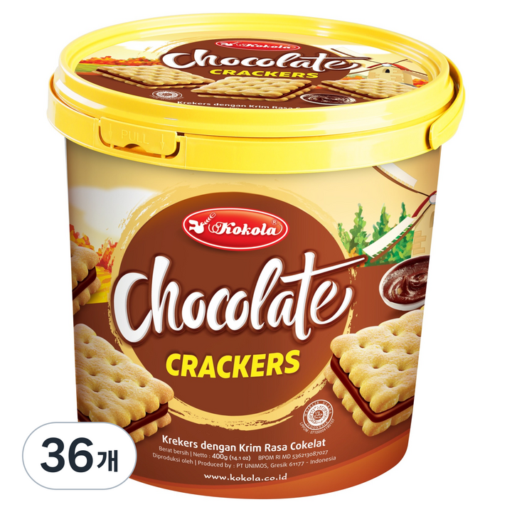 코코라 초코 샌드위치 크래커, 400g, 36개