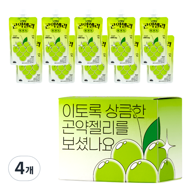 단슐랭 단백질 청포도 곤약 젤리 10개입, 150g, 4개