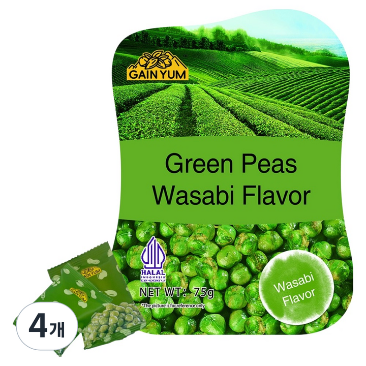 GAINYUM 그린피스 와사비향, 75g, 4개